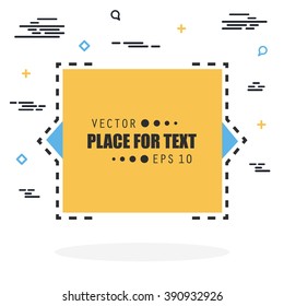 Abstract concept vector empty speech square quote text bubble. For web and mobile app isolated on background, illustration template design, creative presentation, business infographic social media.
