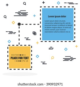 Abstract concept vector empty speech square quote text bubble. For web and mobile app isolated on background, illustration template design, creative presentation, business infographic social media.