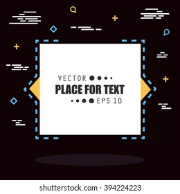 Abstract concept vector empty speech square quote text bubble. For web and mobile app isolated on background, illustration template design, creative presentation, business infographic social media.