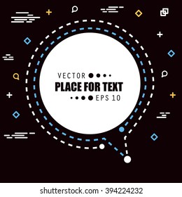 Abstract concept vector empty speech square quote text bubble. For web and mobile app isolated on background, illustration template design, creative presentation, business infographic social media.