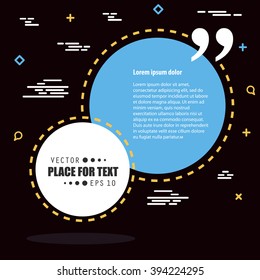 Abstract concept vector empty speech square quote text bubble. For web and mobile app isolated on background, illustration template design, creative presentation, business infographic social media.