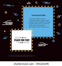 Abstract concept vector empty speech square quote text bubble. For web and mobile app isolated on background, illustration template design, creative presentation, business infographic social media.