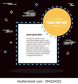 Abstract concept vector empty speech square quote text bubble. For web and mobile app isolated on background, illustration template design, creative presentation, business infographic social media.