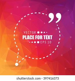 Abstract concept vector empty speech square quote text bubble. For web and mobile app isolated on background, illustration template design, creative presentation, business infographic social media.