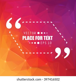 Abstract concept vector empty speech square quote text bubble. For web and mobile app isolated on background, illustration template design, creative presentation, business infographic social media.