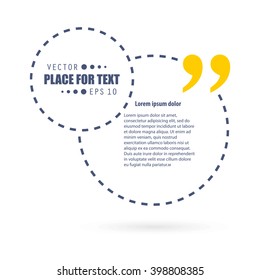 Abstract concept vector empty speech square quote text bubble. For web and mobile app isolated on background, illustration template design, creative presentation, business infographic social media.