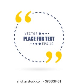 Abstract concept vector empty speech square quote text bubble. For web and mobile app isolated on background, illustration template design, creative presentation, business infographic social media.