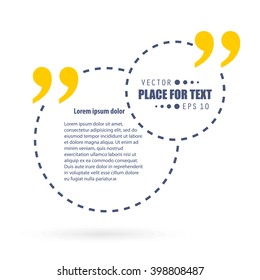 Abstract concept vector empty speech square quote text bubble. For web and mobile app isolated on background, illustration template design, creative presentation, business infographic social media.
