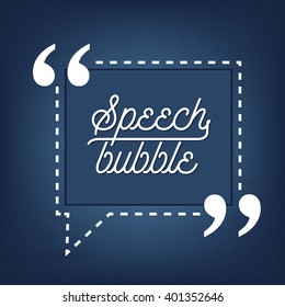 Abstract concept vector empty speech square quote text bubble. For web and mobile app isolated on background, illustration template design, creative presentation, business infographic social media.