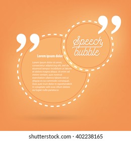 Abstract concept vector empty speech square quote text bubble. For web and mobile app isolated on background, illustration template design, creative presentation, business infographic social media.