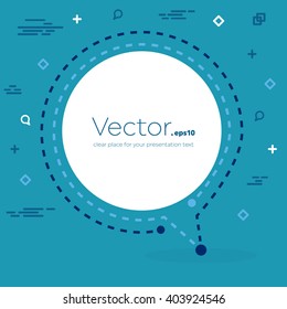 Abstract concept vector empty speech square quote text bubble. For web and mobile app isolated on background, illustration template design, creative presentation, business infographic social media.
