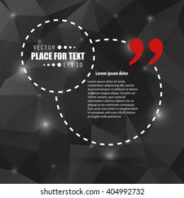 Abstract concept vector empty speech square quote text bubble. For web and mobile app isolated on background, illustration template design, creative presentation, business infographic social media.