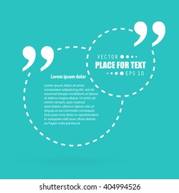 Abstract concept vector empty speech square quote text bubble. For web and mobile app isolated on background, illustration template design, creative presentation, business infographic social media.