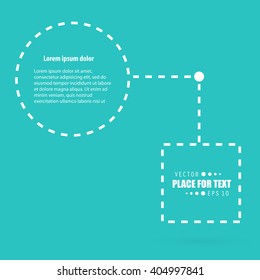 Abstract concept vector empty speech square quote text bubble. For web and mobile app isolated on background, illustration template design, creative presentation, business infographic social media.