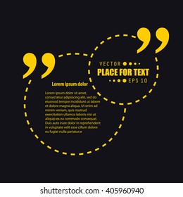 Abstract concept vector empty speech square quote text bubble. For web and mobile app isolated on background, illustration template design, creative presentation, business infographic social media.