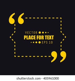 Abstract concept vector empty speech square quote text bubble. For web and mobile app isolated on background, illustration template design, creative presentation, business infographic social media.