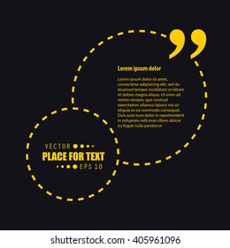 Abstract concept vector empty speech square quote text bubble. For web and mobile app isolated on background, illustration template design, creative presentation, business infographic social media.
