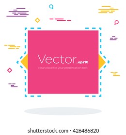 Abstract concept vector empty speech square quote text bubble. For web and mobile app isolated on background, illustration template design, creative presentation, business infographic social media.