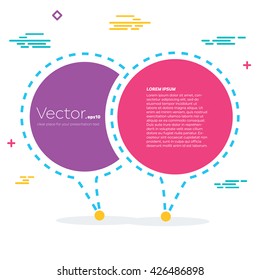 Abstract concept vector empty speech square quote text bubble. For web and mobile app isolated on background, illustration template design, creative presentation, business infographic social media.