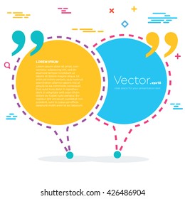 Abstract concept vector empty speech square quote text bubble. For web and mobile app isolated on background, illustration template design, creative presentation, business infographic social media.