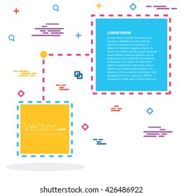 Abstract concept vector empty speech square quote text bubble. For web and mobile app isolated on background, illustration template design, creative presentation, business infographic social media.