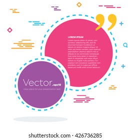 Abstract concept vector empty speech square quote text bubble. For web and mobile app isolated on background, illustration template design, creative presentation, business infographic social media.