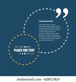 Abstract concept vector empty speech square quote text bubble. For web and mobile app isolated on background, illustration template design, creative presentation, business infographic social media.