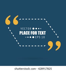 Abstract concept vector empty speech square quote text bubble. For web and mobile app isolated on background, illustration template design, creative presentation, business infographic social media.