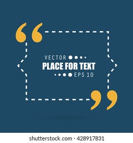 Abstract concept vector empty speech square quote text bubble. For web and mobile app isolated on background, illustration template design, creative presentation, business infographic social media.