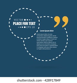 Abstract concept vector empty speech square quote text bubble. For web and mobile app isolated on background, illustration template design, creative presentation, business infographic social media.