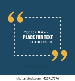 Abstract concept vector empty speech square quote text bubble. For web and mobile app isolated on background, illustration template design, creative presentation, business infographic social media.