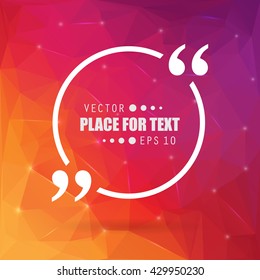 Abstract concept vector empty speech square quote text bubble. For web and mobile app isolated on background, illustration template design, creative presentation, business infographic social media.