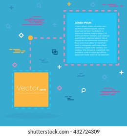 Abstract concept vector empty speech square quote text bubble. For web and mobile app isolated on background, illustration template design, creative presentation, business infographic social media.