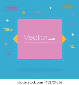 Abstract concept vector empty speech square quote text bubble. For web and mobile app isolated on background, illustration template design, creative presentation, business infographic social media.