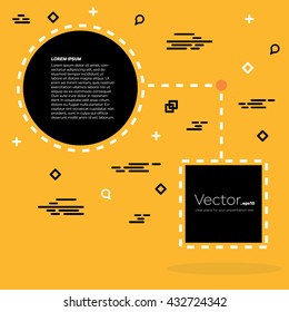 Abstract concept vector empty speech square quote text bubble. For web and mobile app isolated on background, illustration template design, creative presentation, business infographic social media.