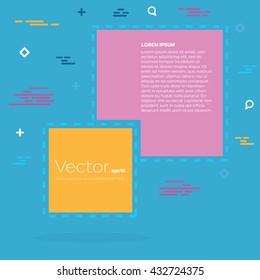 Abstract concept vector empty speech square quote text bubble. For web and mobile app isolated on background, illustration template design, creative presentation, business infographic social media.