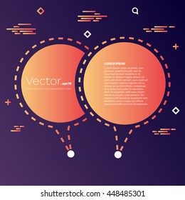 Abstract concept vector empty speech square quote text bubble. For web and mobile app isolated on background, illustration template design, creative presentation, business infographic social media.