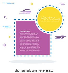 Abstract concept vector empty speech square quote text bubble. For web and mobile app isolated on background, illustration template design, creative presentation, business infographic social media.