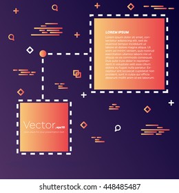 Abstract concept vector empty speech square quote text bubble. For web and mobile app isolated on background, illustration template design, creative presentation, business infographic social media.