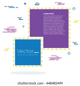 Abstract concept vector empty speech square quote text bubble. For web and mobile app isolated on background, illustration template design, creative presentation, business infographic social media.