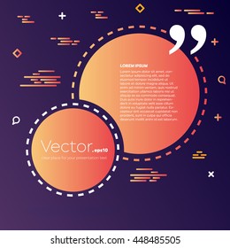 Abstract concept vector empty speech square quote text bubble. For web and mobile app isolated on background, illustration template design, creative presentation, business infographic social media.