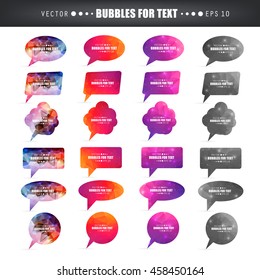 Abstract concept vector empty speech square quote text bubble. For web and mobile app isolated on background, illustration template design, creative presentation, business infographic social media.