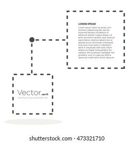 Abstract concept vector empty speech square quote text bubble. For web and mobile app isolated on background, illustration template design, creative presentation, business infographic social media.