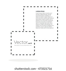 Abstract concept vector empty speech square quote text bubble. For web and mobile app isolated on background, illustration template design, creative presentation, business infographic social media.
