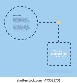 Abstract concept vector empty speech square quote text bubble. For web and mobile app isolated on background, illustration template design, creative presentation, business infographic social media.