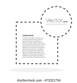 Abstract concept vector empty speech square quote text bubble. For web and mobile app isolated on background, illustration template design, creative presentation, business infographic social media.