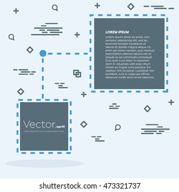 Abstract concept vector empty speech square quote text bubble. For web and mobile app isolated on background, illustration template design, creative presentation, business infographic social media.