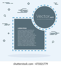 Abstract concept vector empty speech square quote text bubble. For web and mobile app isolated on background, illustration template design, creative presentation, business infographic social media.