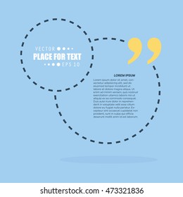 Abstract concept vector empty speech square quote text bubble. For web and mobile app isolated on background, illustration template design, creative presentation, business infographic social media.