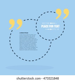 Abstract concept vector empty speech square quote text bubble. For web and mobile app isolated on background, illustration template design, creative presentation, business infographic social media.